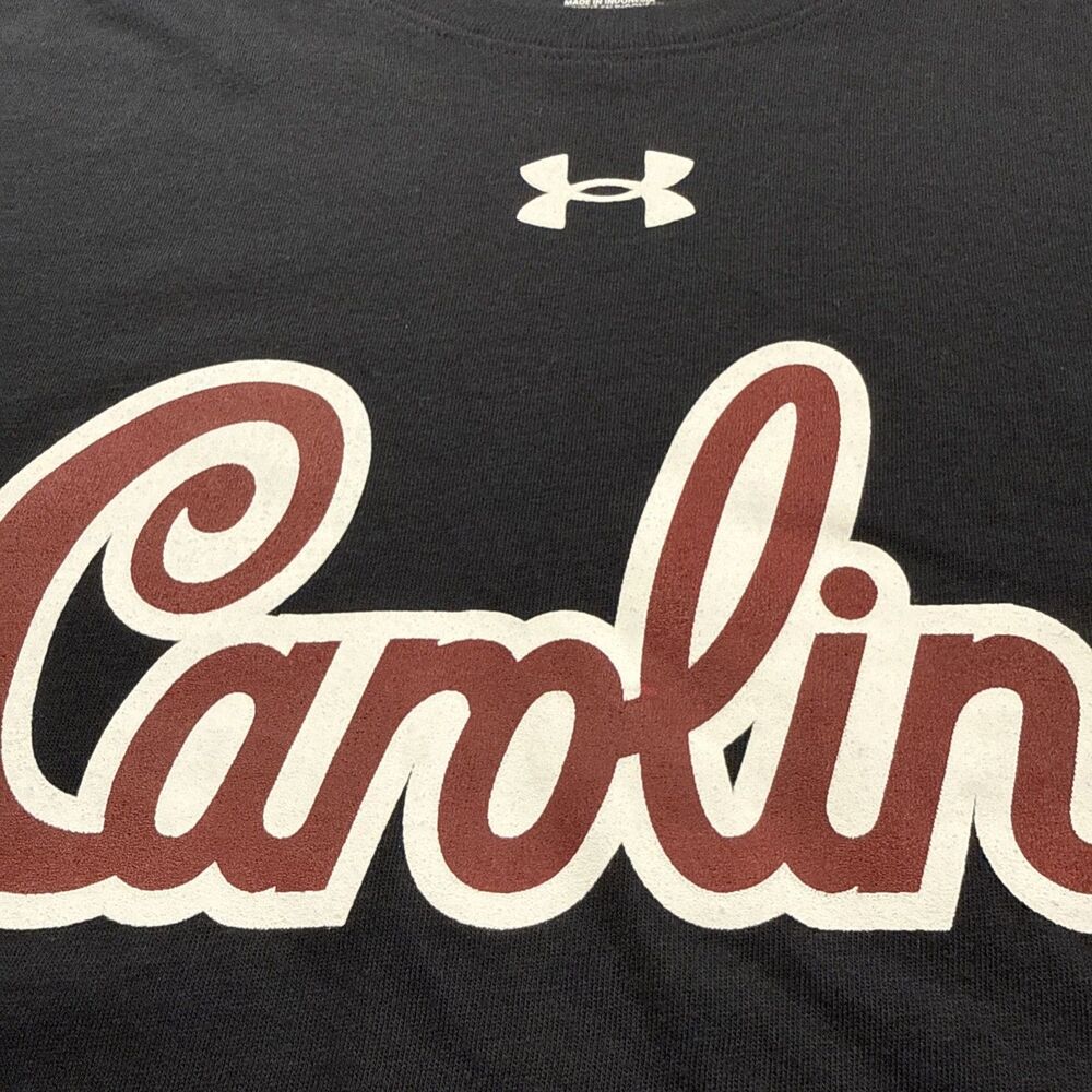 South Carolina Gamecocks Men's Black Under Armour Tee Shirt Large Loose College - Picture 14 of 14